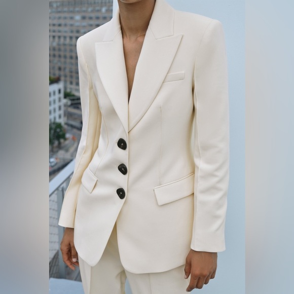 Zara Jackets & Blazers - Zara cream tailored blazer jacket nwt